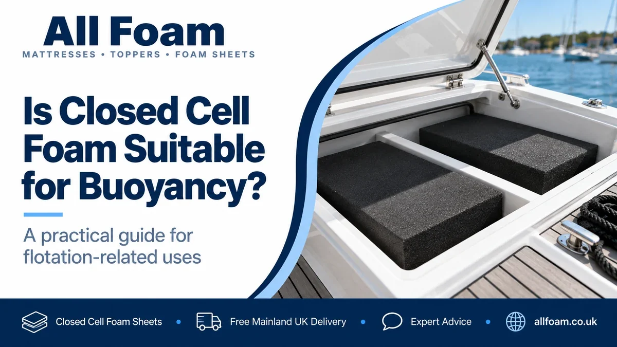 Closed cell foam for buoyancy-related marine applications