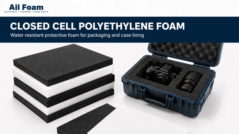 Closed cell polyethylene foam used for protective packaging and case inserts