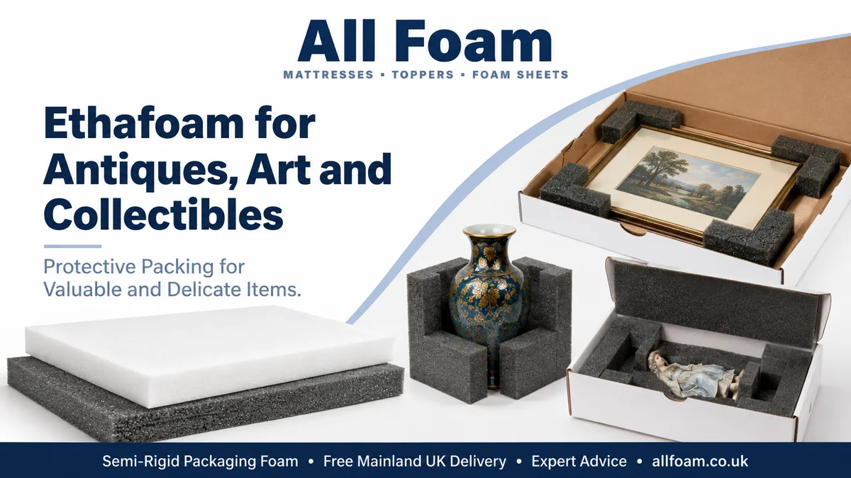 All Foam guide to Ethafoam protective packaging for antiques, artwork and valuable collectibles