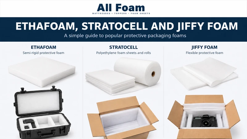 Ethafoam, Stratocell and Jiffy foam terminology guide for protective packaging