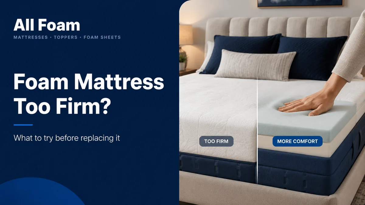 All Foam blog cover comparing a firm foam mattress with a softer comfort layer
