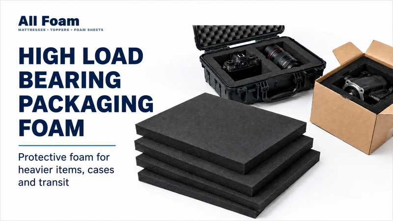 High load bearing polyurethane packaging foam used in protective cases and transit boxes