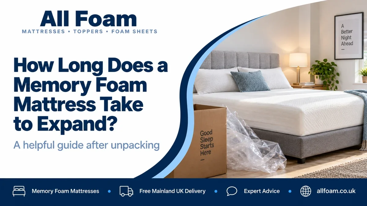 How long a memory foam mattress takes to expand after unpacking