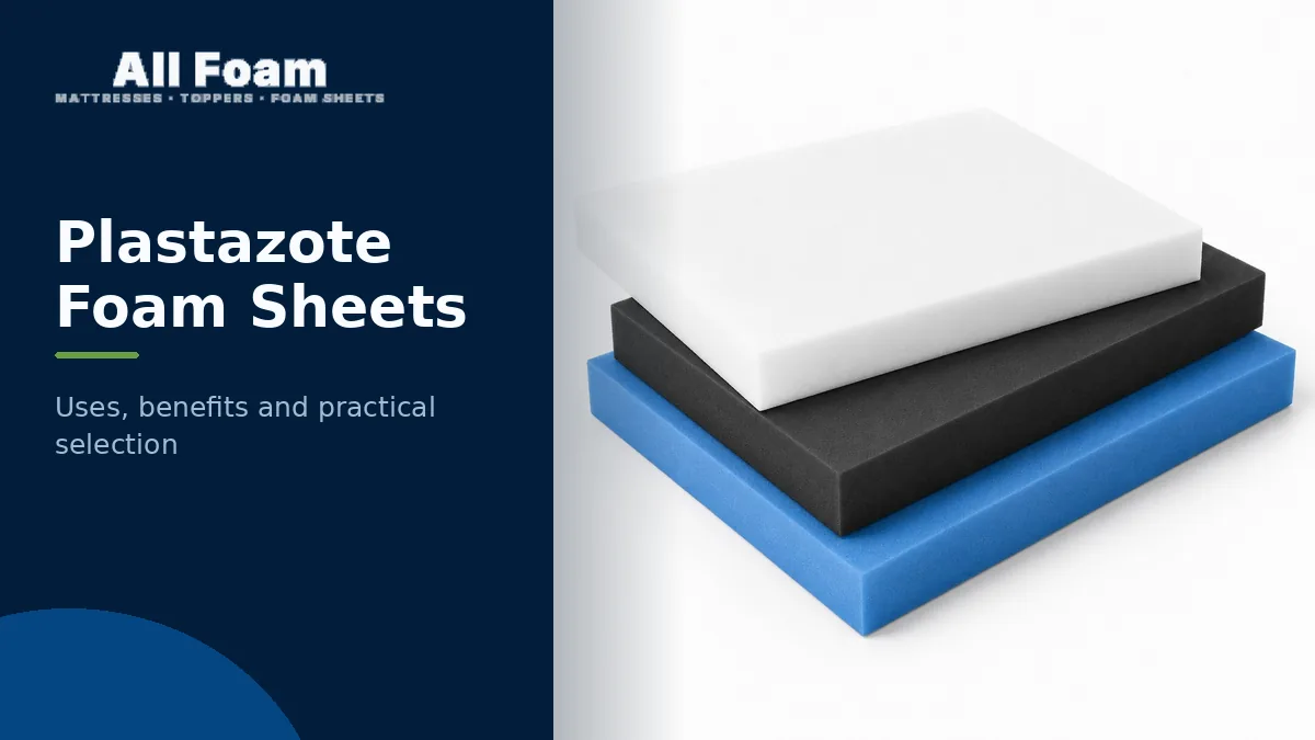 All Foam Plastazote foam sheets guide cover showing stacked closed-cell foam sheets