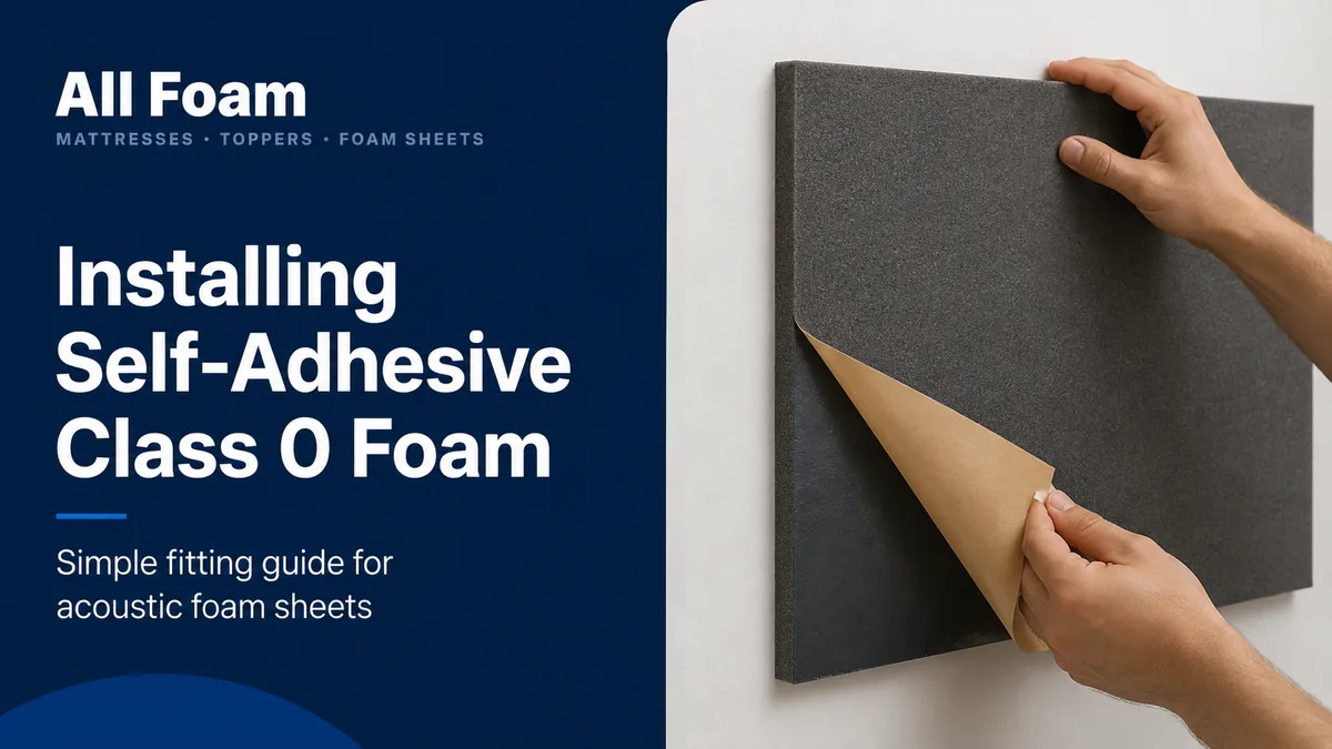 All Foam self-adhesive Class 0 acoustic foam installation guide