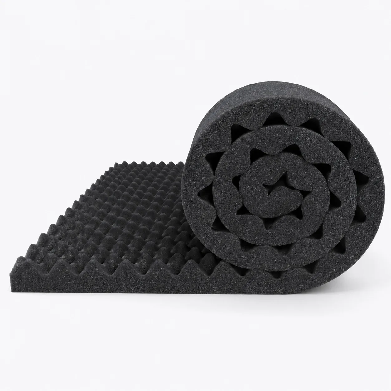 Convoluted Class 0 acoustic foam sheet with egg-crate profile