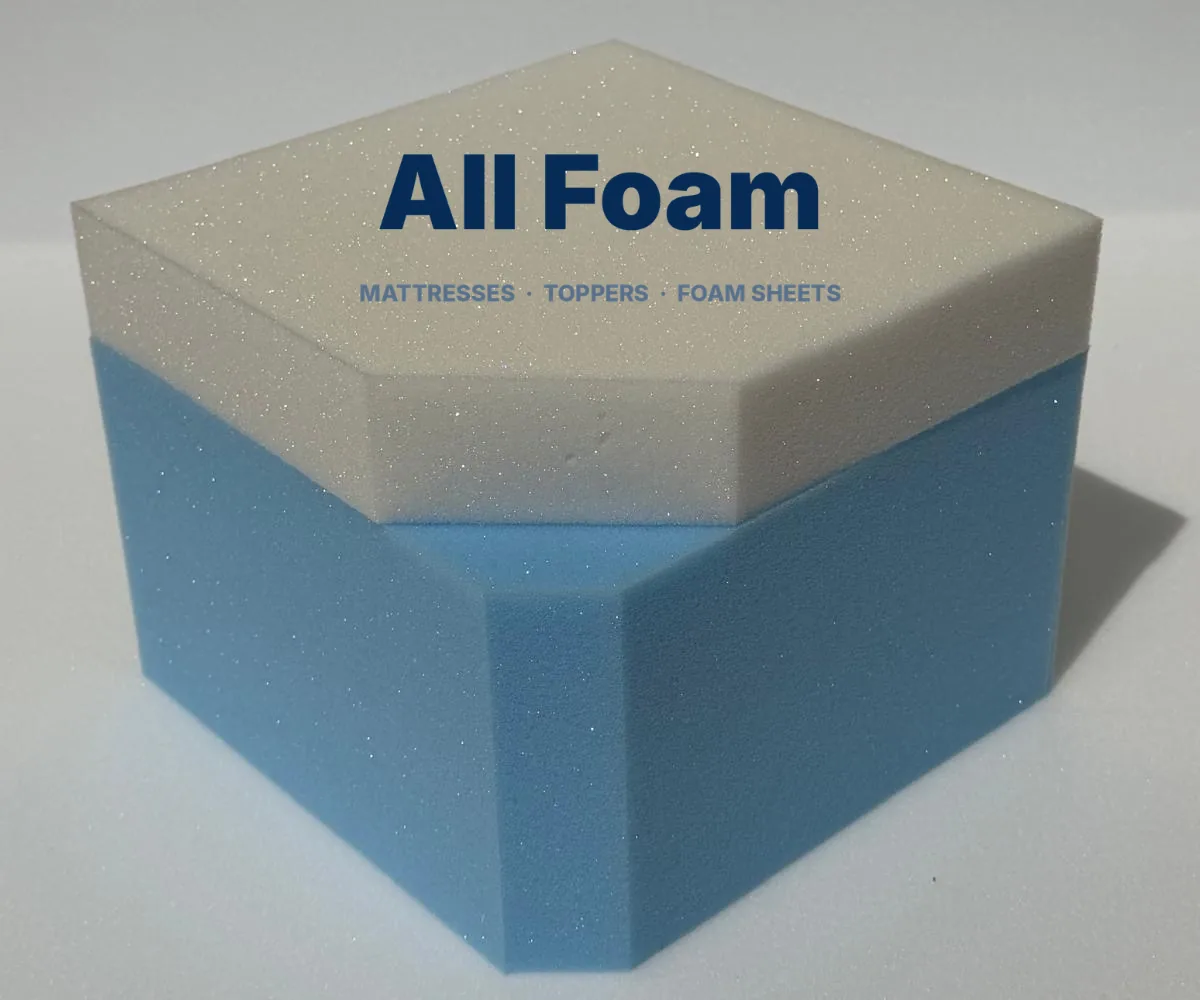 Deep Sleeper Back Care firm memory foam mattress made in the UK with high density support foam