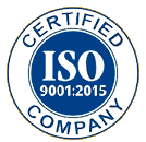 ISO 9001:2015 quality management badge