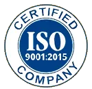 ISO 9001:2015 quality management badge