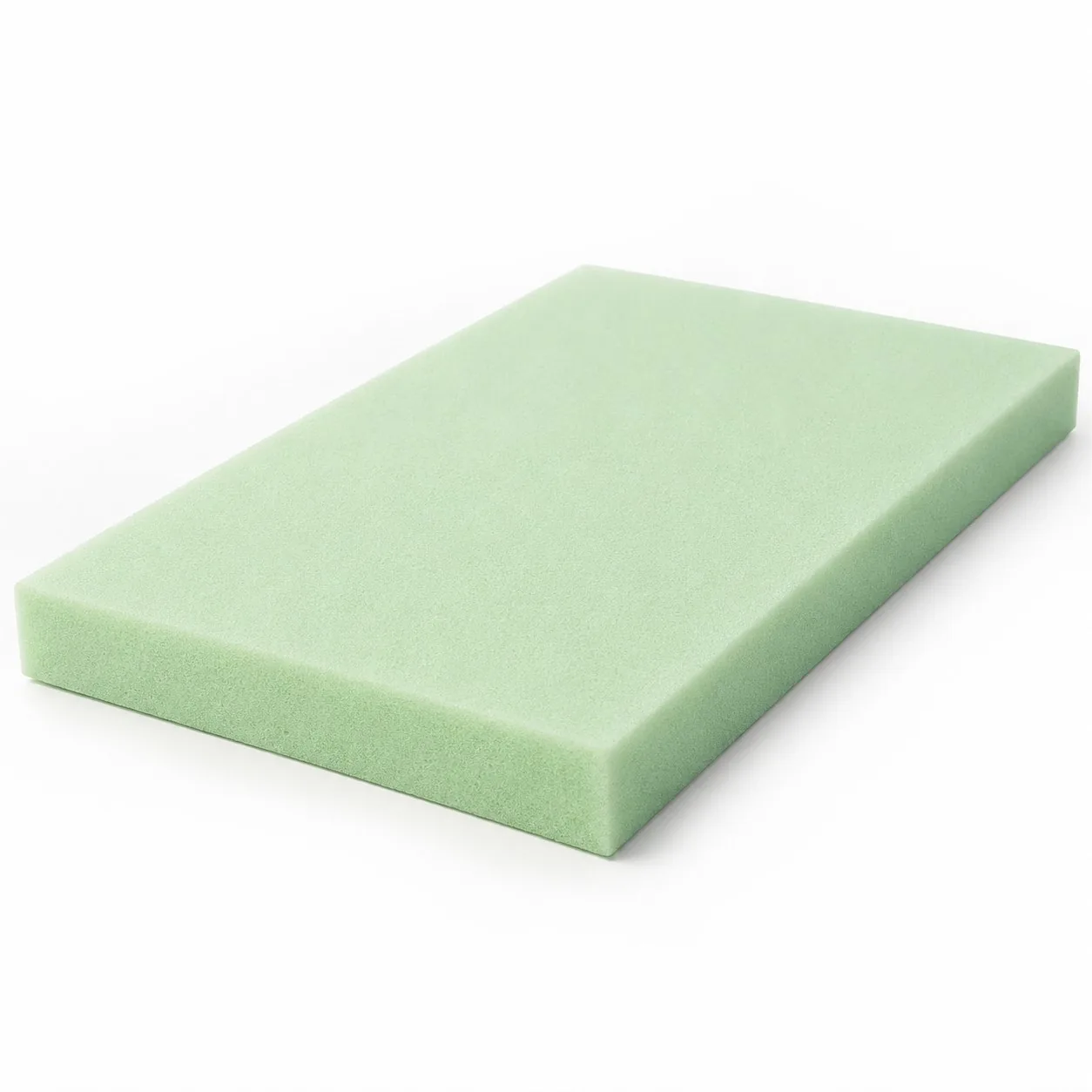 Roll of pale green medium-density foam sheet