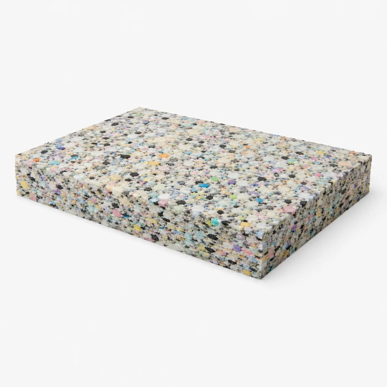 Roll of mixed-colour 9lb reconstituted foam sheet